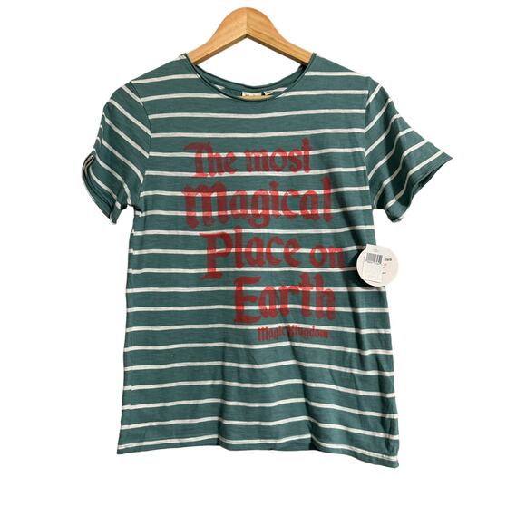 Disney Parks + Junk Food Magic Kingdon Striped Tee Large - Picture 1 of 5